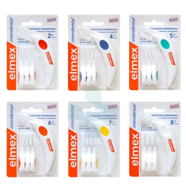 elmex Linea Igiene Dentale Quotidiana Scovolino con Manico e 4 Testine da 2  mm